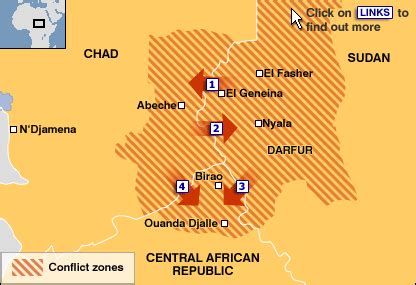 Sudan: Darfur conflict zones map - Sudan | ReliefWeb