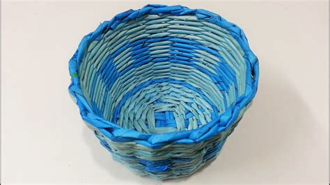 How to make newspaper basket - YouTube