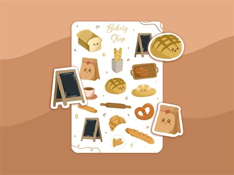 Bakery Themed Sticker Sheet Cute Stickers Planner Stickers | Etsy