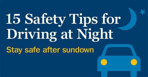 Night Driving Safety Tips | Safe driving tips, Driving tips, Night driving