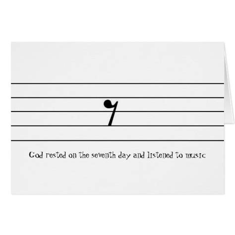 God rested on the seventh day and listened to... card | Zazzle