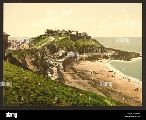 Upper town and beach, Granville, France Stock Photo - Alamy