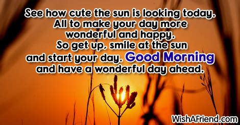 See how cute the sun is, Sweet Good Morning Message