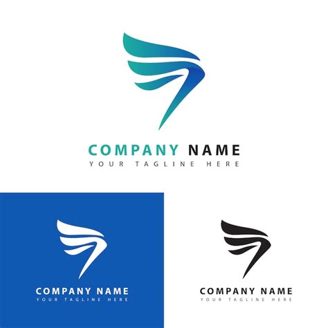 Premium Vector | Wings logo design template set