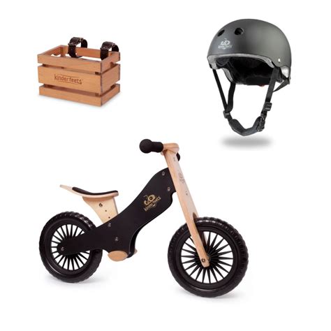 Toddler Balance Bike + Basket + Helmet - Black - Toy Dubai (Toys MENA LLC)