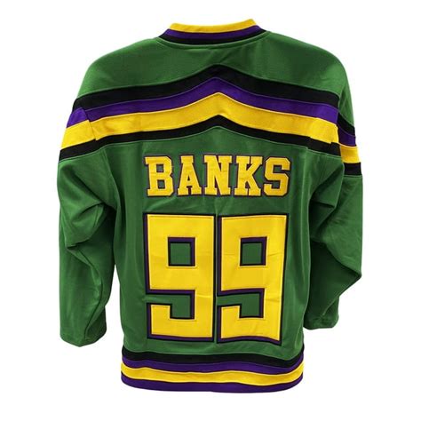 Adam Banks 99 Ducks Hockey Jersey Embroidered Costume Mighty Movie Uniform - Walmart.com