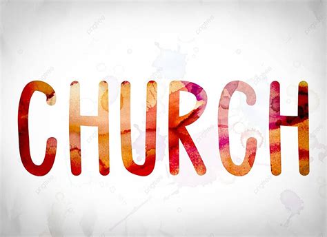 Church Concept Watercolor Word Art Watercolor Bible Faith Photo ...