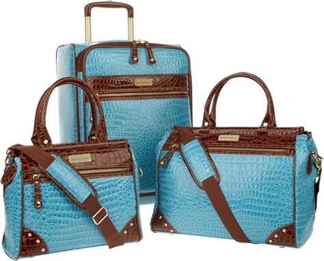 Amazon.com | Samantha Brown 3-Piece Classic Luggage Set - Aqua | Luggage Sets