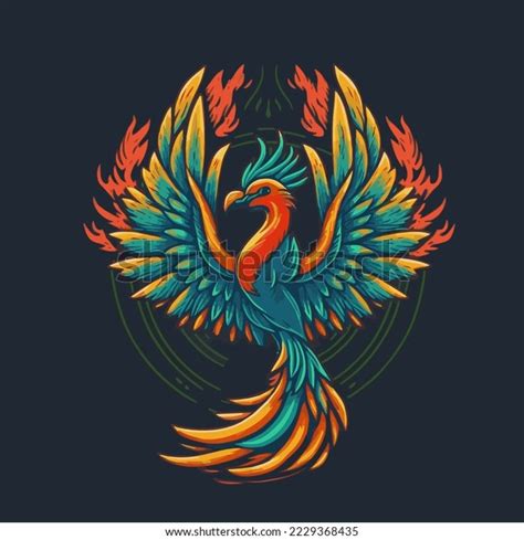 Red Phoenix Mascot Sport Logo Design Stock Vector (Royalty Free ...