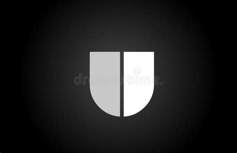 Black and White U Letter Logo Alphabet for Icon Stock Vector ...