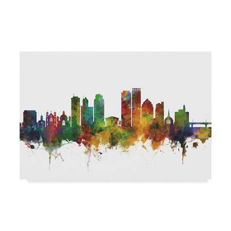 Trademark Fine Art Framed 30-in H x 47-in W Cityscape Print on Canvas ...