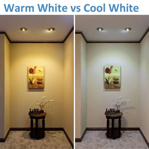 Warm White vs. Cool White LED Lighting | Bathroom light bulbs, White led lights, Bathroom lighting