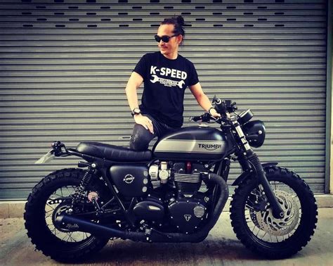 #custom #custombike #custommotorcycle #triumph #triumphbonneville # ...