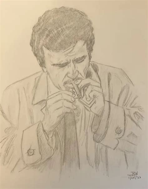 COLUMBO PENCIL DRAWING 11x14 PETER FALK COLUMBO ORIGINAL PORTRAIT SKETCH £17.87 - PicClick UK