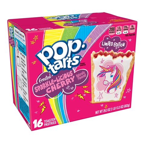 Pop-Tarts Frosted Sparkle-Licious Cherry Toaster Pastries Unicorn ...