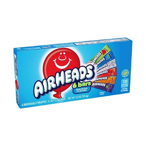 Airheads Candy Chewy Sweet Snack Assorted Fruit Theater Box 6 Count (96g) | Shop Today. Get it ...