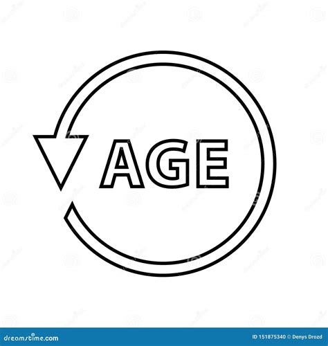 Age Vector Icon. Age Symbol Illustration Stock Illustration - Illustration of website, isolated ...