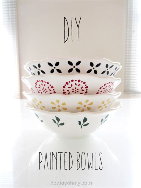 DIY Painted Bowls - Homey Oh My