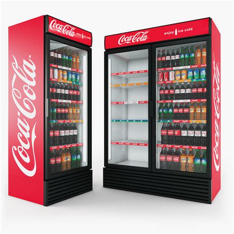 coca cola fridges 3d model