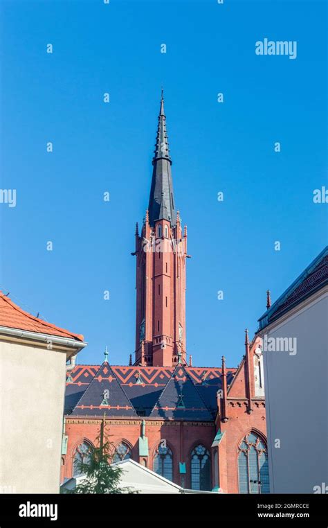 Tower of Holy Guardian Angels church in Walbrzych, Poland Stock Photo - Alamy