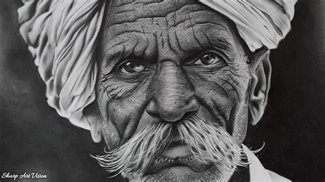 Hyper Realistic Portrait Drawing - Of An Old Man | Timelapse Drawing ...