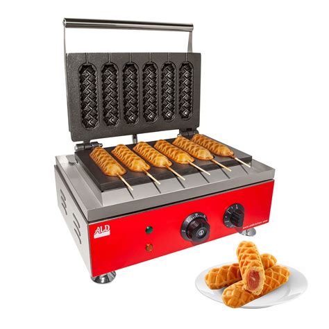 Hotdog Waffle Maker | Waffle Iron for Corn Dogs | Stainless Steel | 6 – ALD