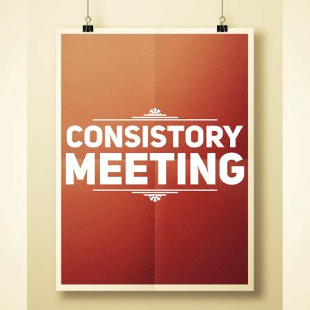 Consistory Meeting – Greenleafton Reformed Church