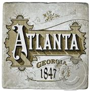 Atlanta, 1847, Antique style Atlanta Coasters. Atlanta Coasters, Drink Coasters, Atlanta Gifts ...