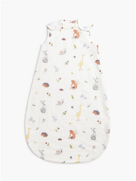 John Lewis Little Animals Print Sleeping Bag, 1 Tog, Multi, 0-6 months