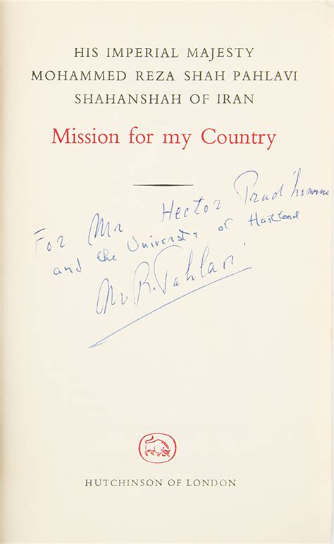 Mohammad Reza Pahlavi Signed Book | RR Auction