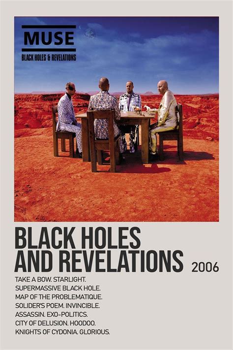 Black Holes And Revelations By Muse Minimalist Album Poster | Black holes and revelations, Music ...