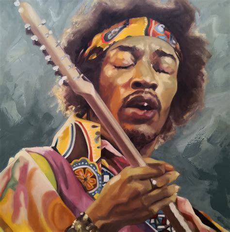 Jimi Hendrix - Leigh Ambrose - Original Oil Painting - Leigh Ambrose Art