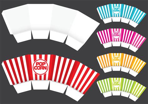 Popcorn Box Template - Download Free Vector Art, Stock Graphics & Images