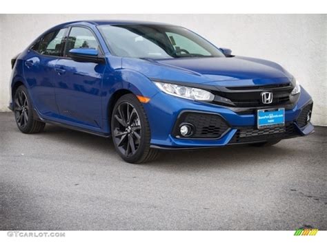 2018 Aegean Blue Metallic Honda Civic Sport Hatchback #124330467 | GTCarLot.com - Car Color ...