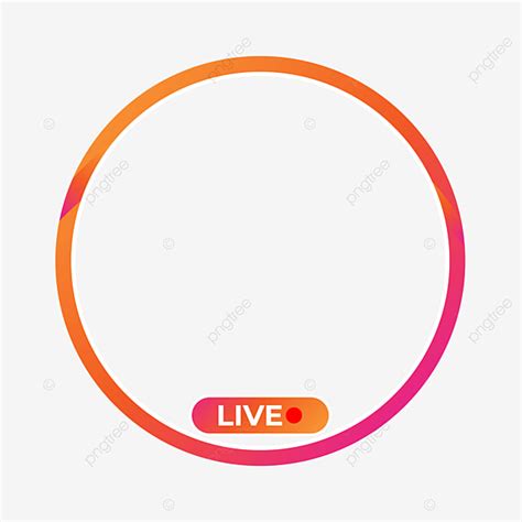 Instagram Live Stream Vector Hd PNG Images, Red Circle Live Stream ...