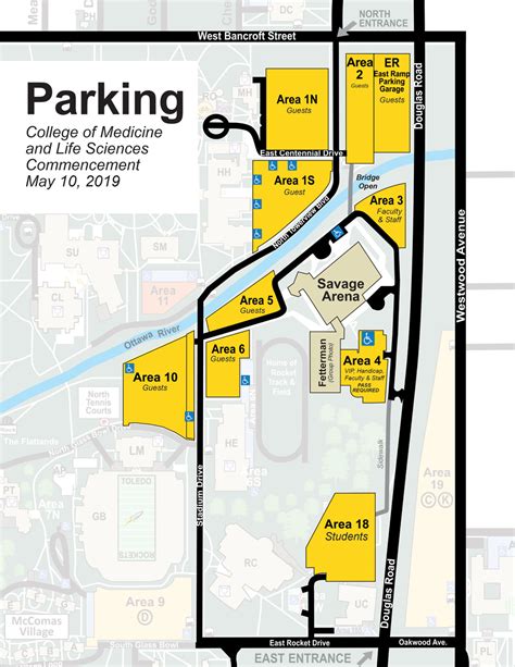 University Of Toledo Parking Lot Map