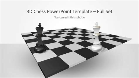 3D Chess PowerPoint Template with Full Set - SlideModel