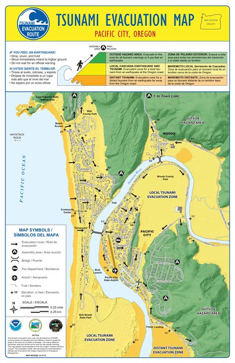 Tsunami evacuation maps outline safe routes on Oregon and Washington ...