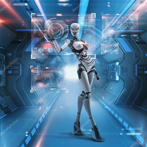 Futuristic female android — Stock Photo © vitaliy_sokol #31457807