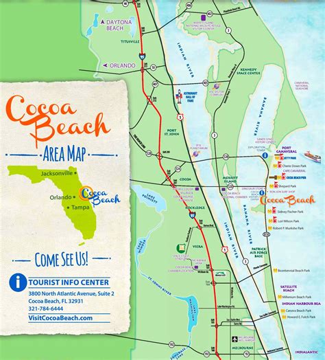 Cocoa Beach tourist map - Ontheworldmap.com