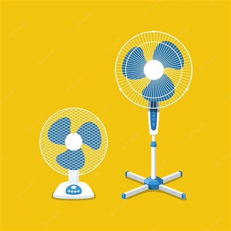 Premium Vector | Stand fan. standing fan with blades. cooling air ...
