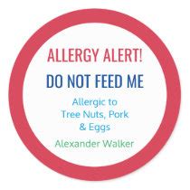 Allergy Alert Stickers - Lil Allergy Advocates