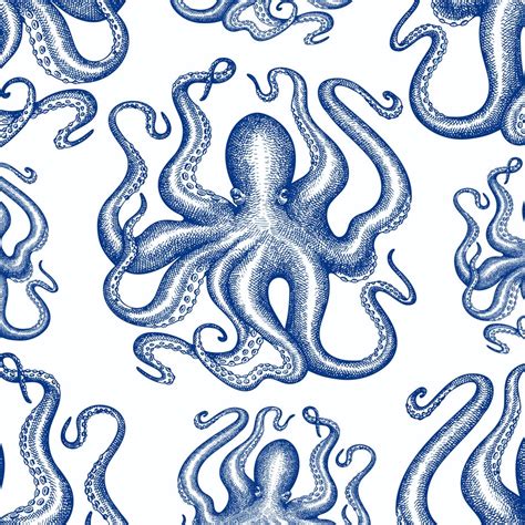 Octopus Wallpaper - Peel and Stick - The Wallberry