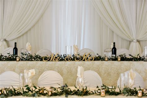 Wedding Decor – Ceremony & Reception Decor – Head Table, Backdrop at La ...