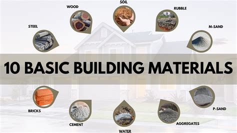 10 Basic Civil Construction Materials - Viya Constructions