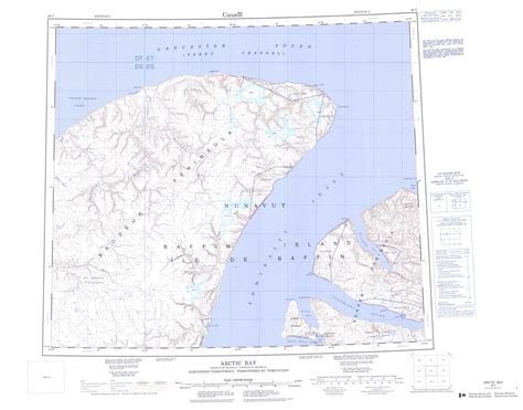 Printable Topographic Map of Arctic Bay 048C, NU