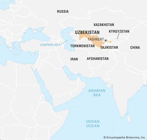 Uzbekistan Map On World Map – The World Map