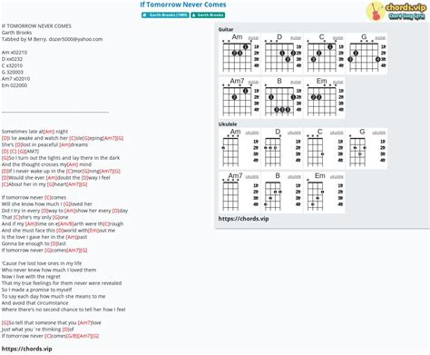 Chord: If Tomorrow Never Comes - tab, song lyric, sheet, guitar ...