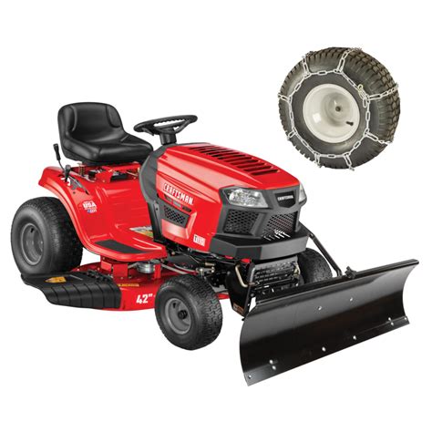 CRAFTSMAN Riding Lawn Mower With Snow Plow, 59% OFF