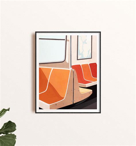 New York Subway Art Print Iconic NYC Wall Art Subway Train - Etsy